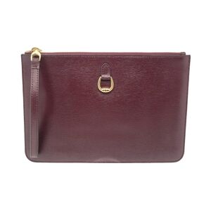 Ralph Lauren Bennington Wristlet Pouch Deep Burgundy Merlot